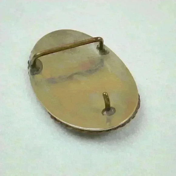 Vintage Belt Buckle Western Rodeo Barrel Racing Metal Ornate Scroll Trophy Award - Picture 3 of 12